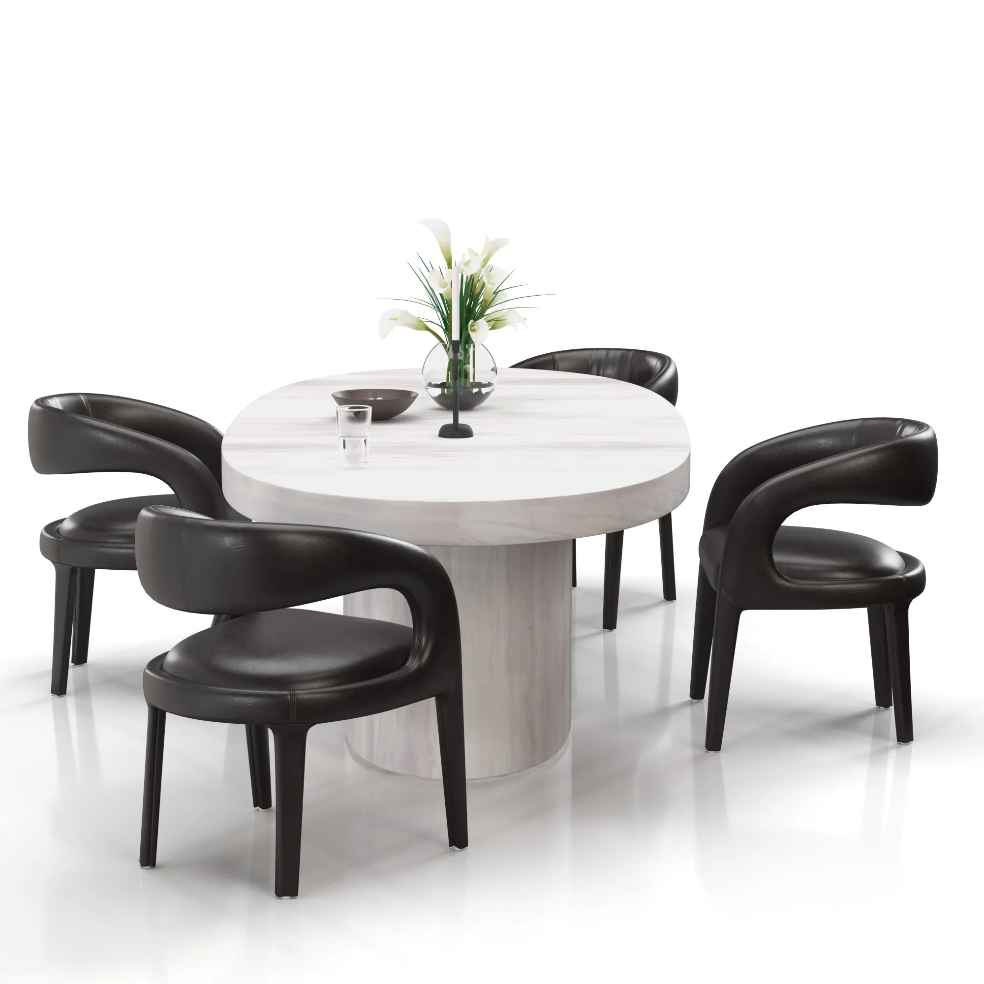 Dining set 08 3D Model_04